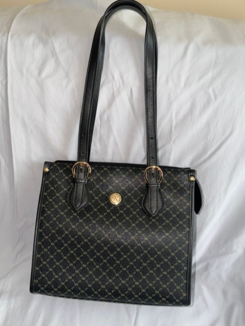 RIONI Moda Italia Monogram Print Shoulder Bag